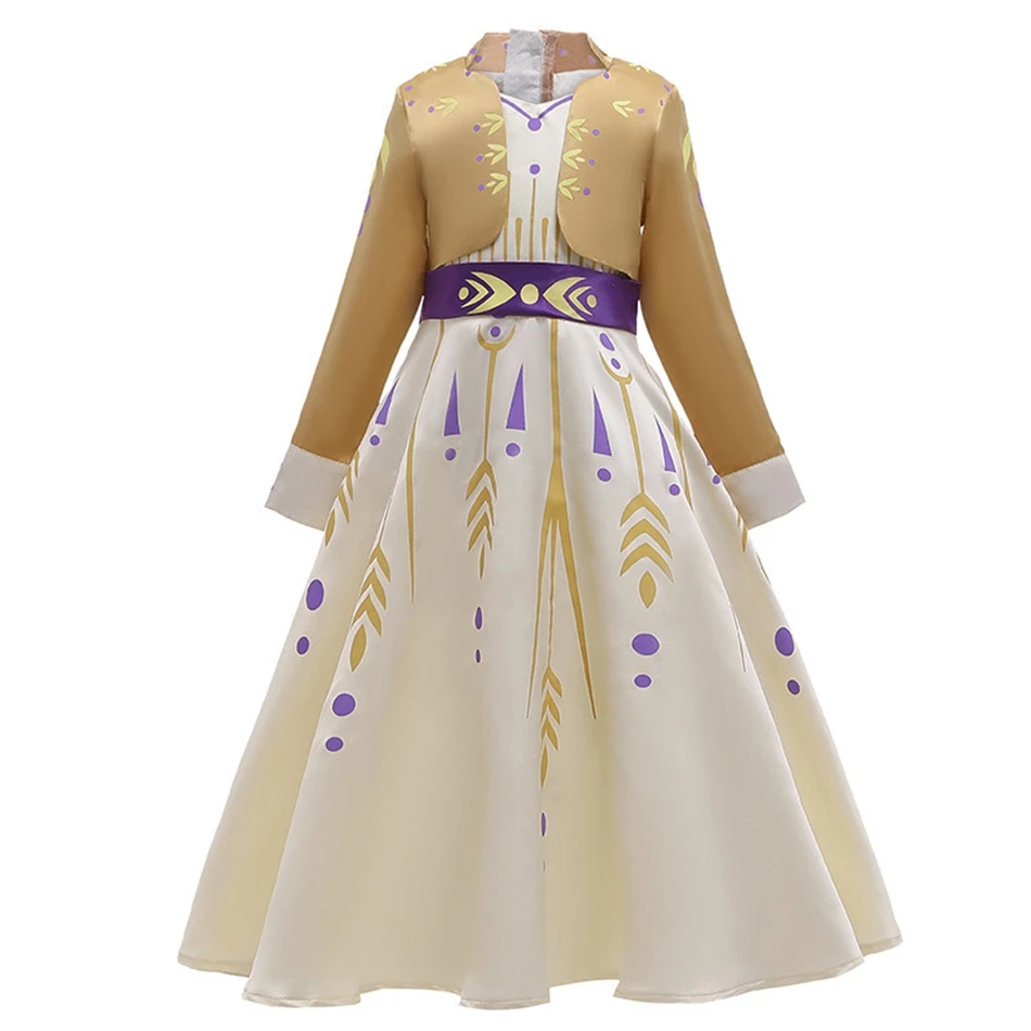 Children Princess Costume Snow Anna Queen Party Dress Up Christmas Carnival Vestidoes Girl Birthday Elegant Cosplay Clothing Wig - Image 4