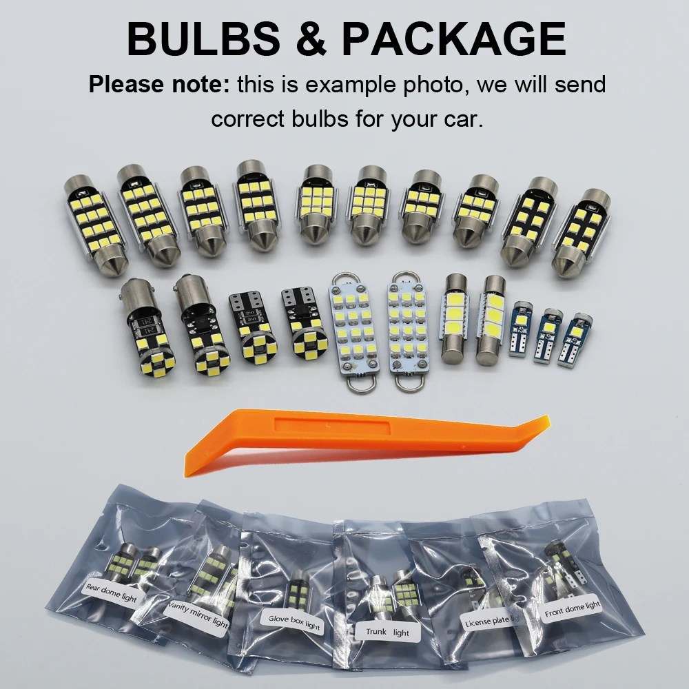 12Pcs Cars Accessories For Lexus ES ES240 ES350 2007 2008 2009 2010 2011 2012 Canbus Trunk Vanity Mirror LED Interior Light Bulb - Image 3