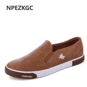 Men's PU Leather Slip-On Loafer – Breathable, Hard-Wearing Flat Shoes