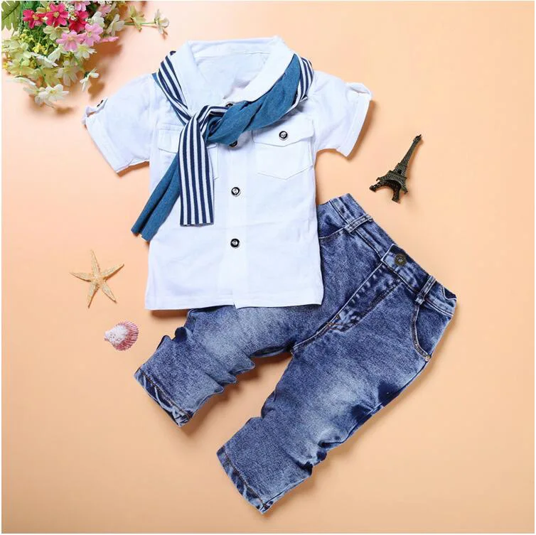Boys Summer Cotton T-Shirt & Jeans Set - Image 7