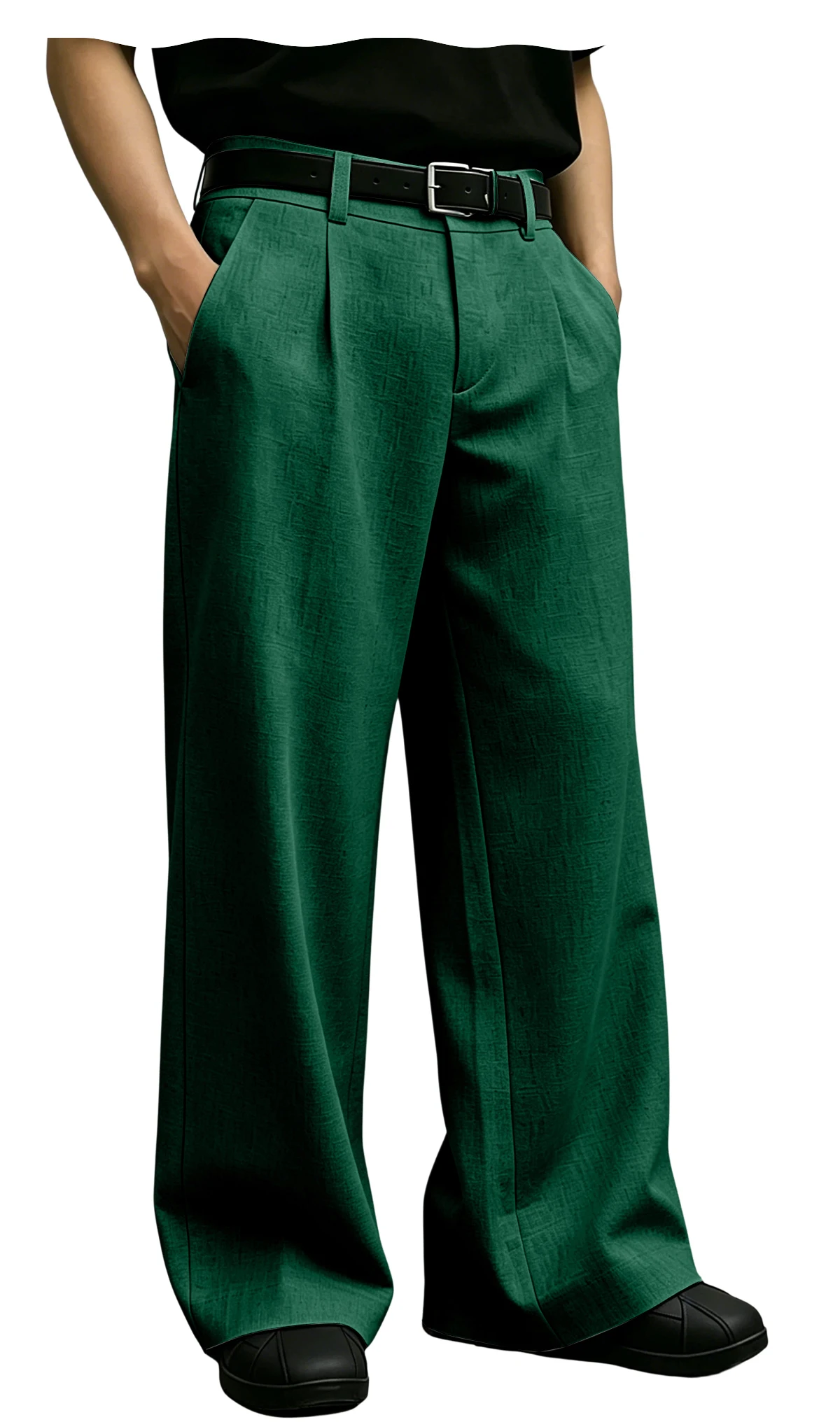 Men‘s Straight Leg Suit Pants With Elastic Waist Comfortable Breathable Wrinkle Resistant Lightweight Casual Trousers Summer - Image 12