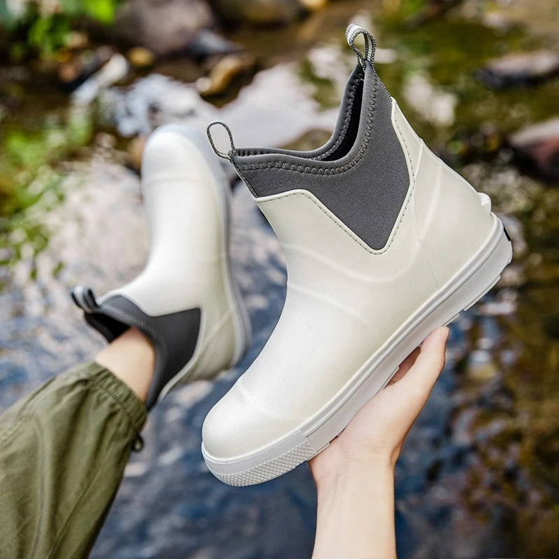Men's PVC Slip-On Rain Boots – Waterproof, Anti‑Slip Rubber Outsole - Image 4