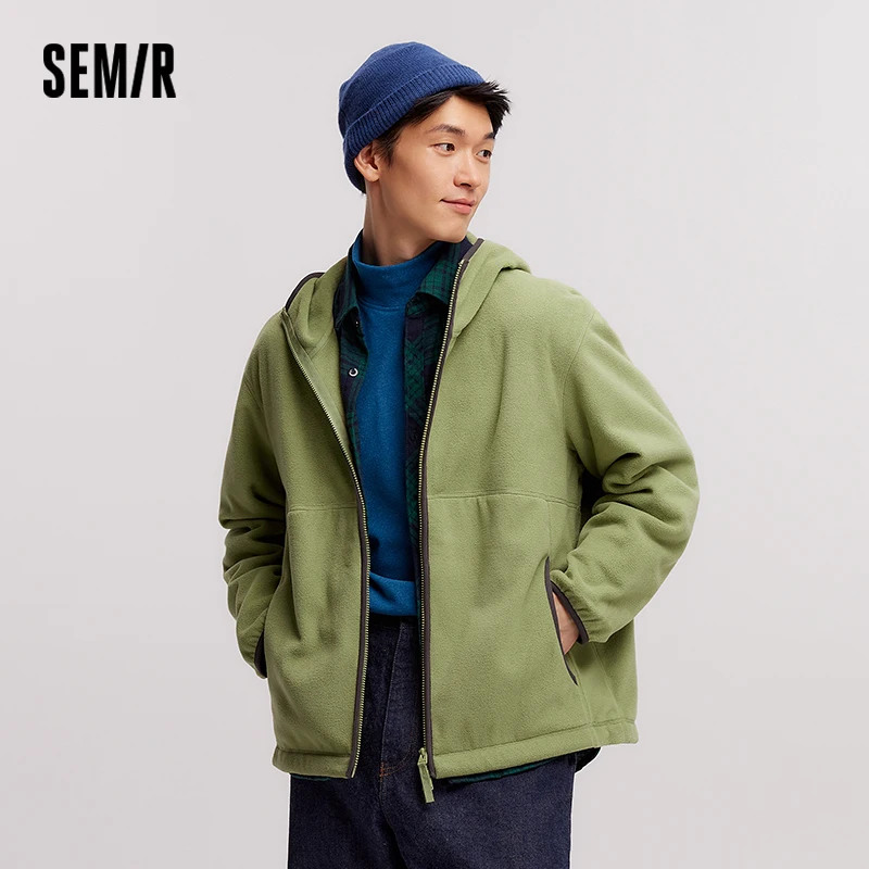 Men's Antistatic Polar Fleece Hooded Jacket - Image 2