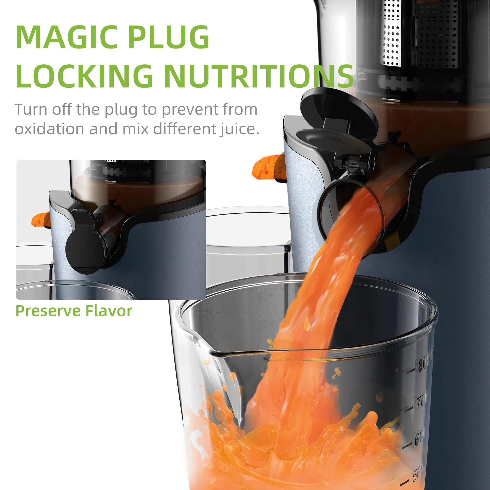 BioloMix Cold Press Juicer, 78mm Feed Chute, Tritan BPA-Free - Image 4