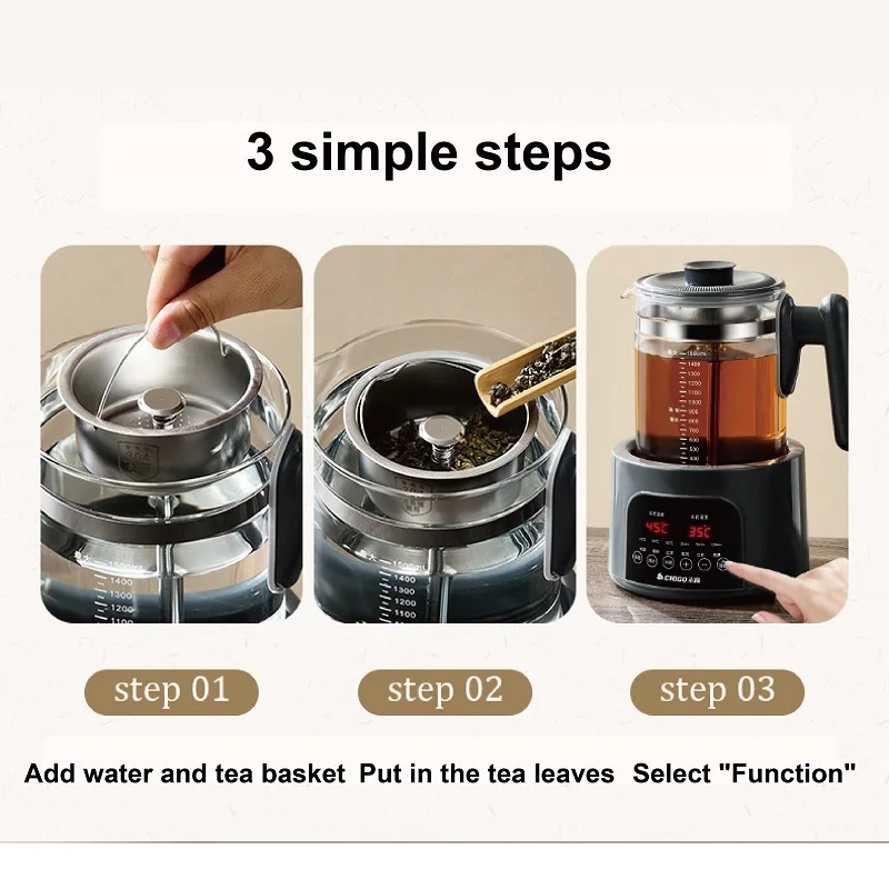 1.5L Glass Electric Kettle, 45‑90°C Temp Control & Auto Keep‑Warm - Image 2