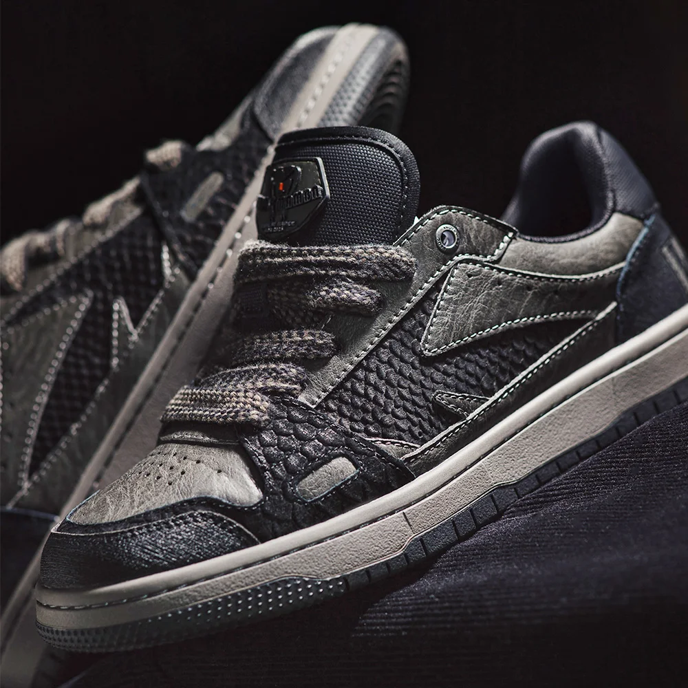 Maden Men's Low‑Top Snake Print Sneakers – Breathable Synthetic Upper - Image 6