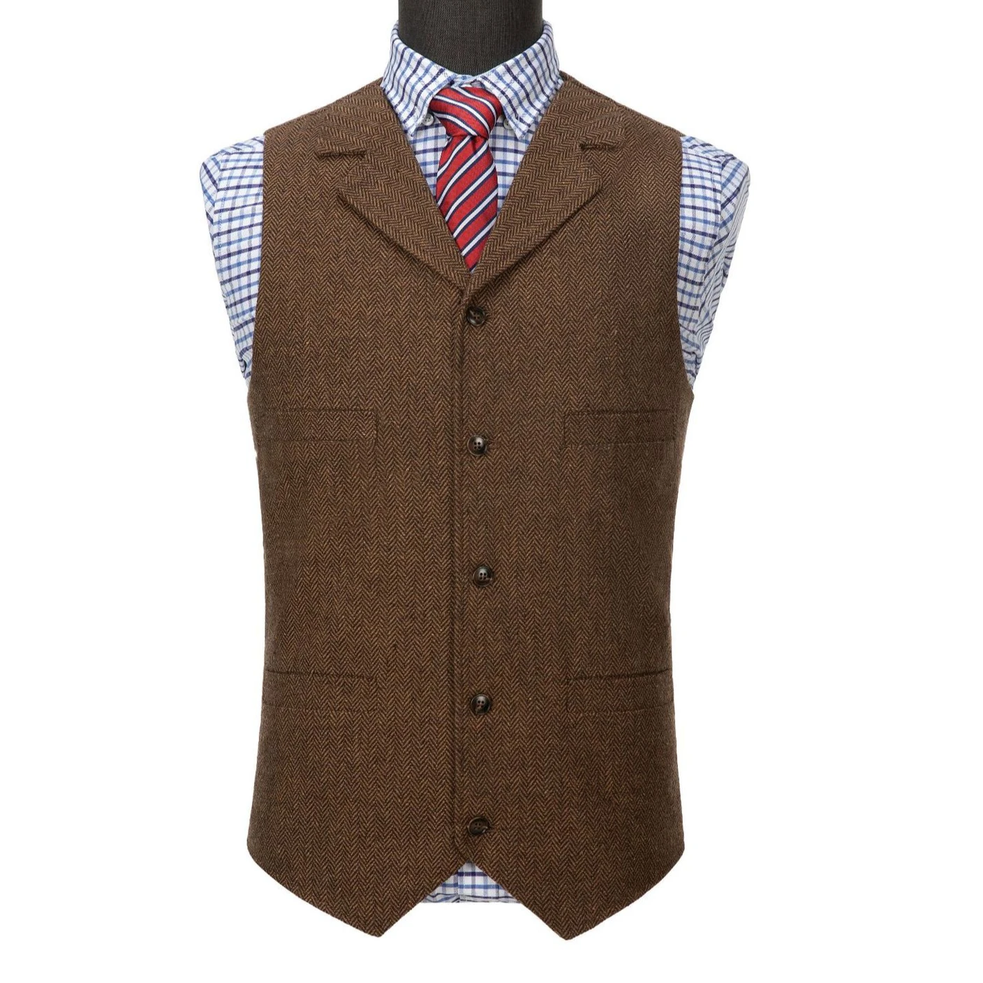 Men's Dark Blue Smart Casual Vest - Image 4
