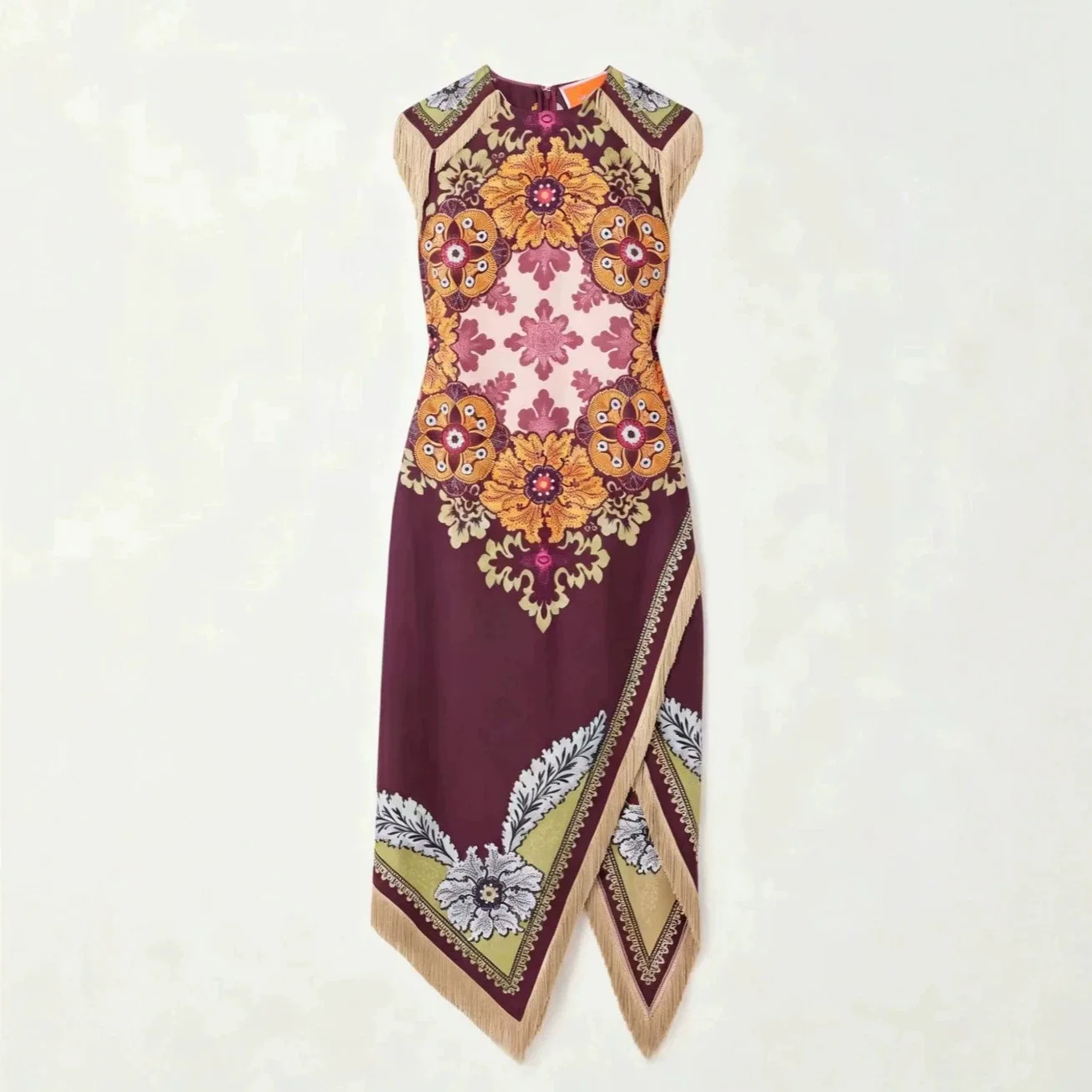 Women's Boho Scarf Print Wrap Midi Dress - view 7