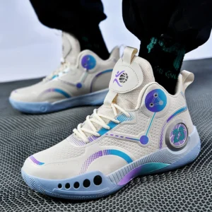High‑Top Air Mesh Basketball Shoes – Breathable Lace‑Up Sneakers for Men & Women