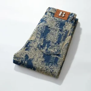 Men's American Retro Cotton Straight Jeans