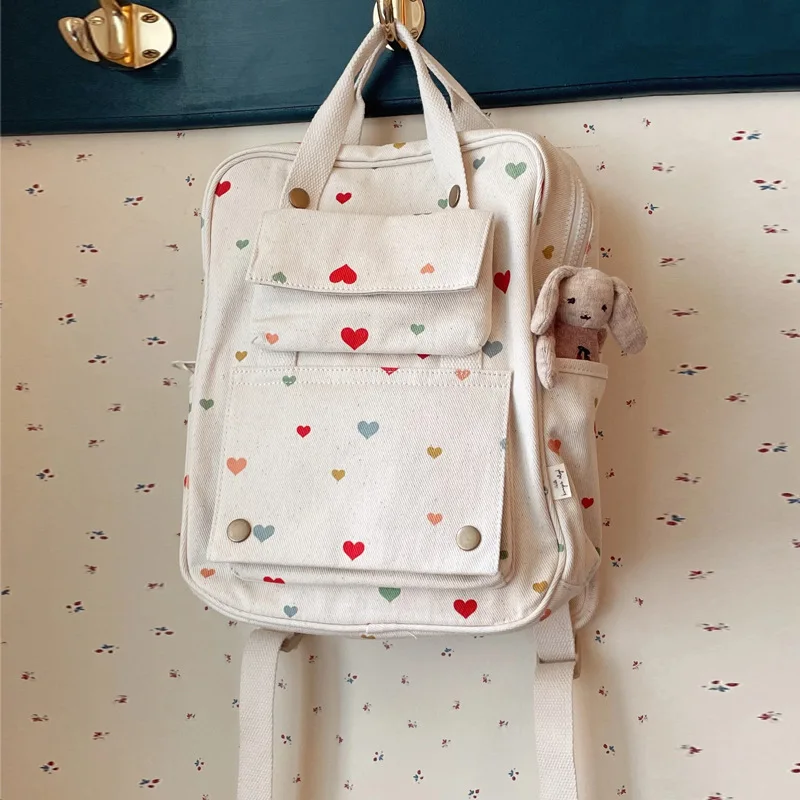 Kids Vacation Canvas Backpack with Cartoon Print, Age 4-6 - Image 5