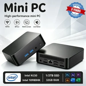 2026 Intel Core I9 10980HK N150 Portable Computer Mini PC 32GB RAM 1TB SSD Windows 11 Pro 4K Gaming PC Office Study WIFI 6 BT5.2