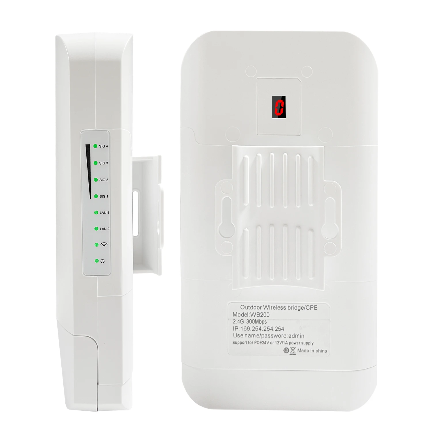 Mosslink Long Range 1-2km Outdoor Cpe Waterproof Wifi AP 300mbps Point to Multipoint Wireless Bridge for Elevator Cctv Camera - Image 5