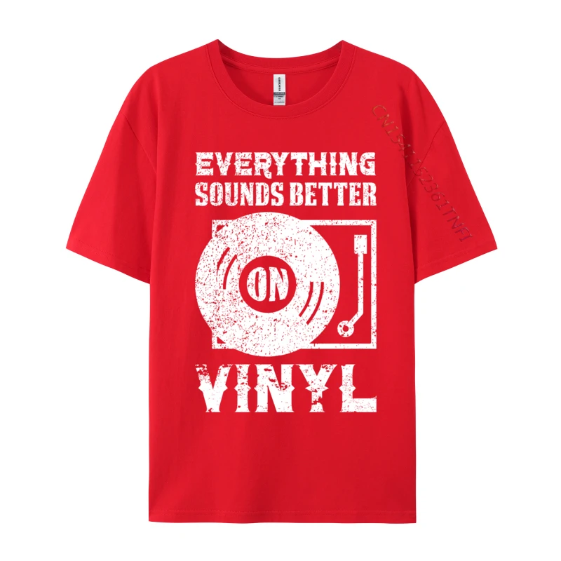 Vintage Vinyl Records DJ Music Cotton Slim Fit T Shirt - Image 11