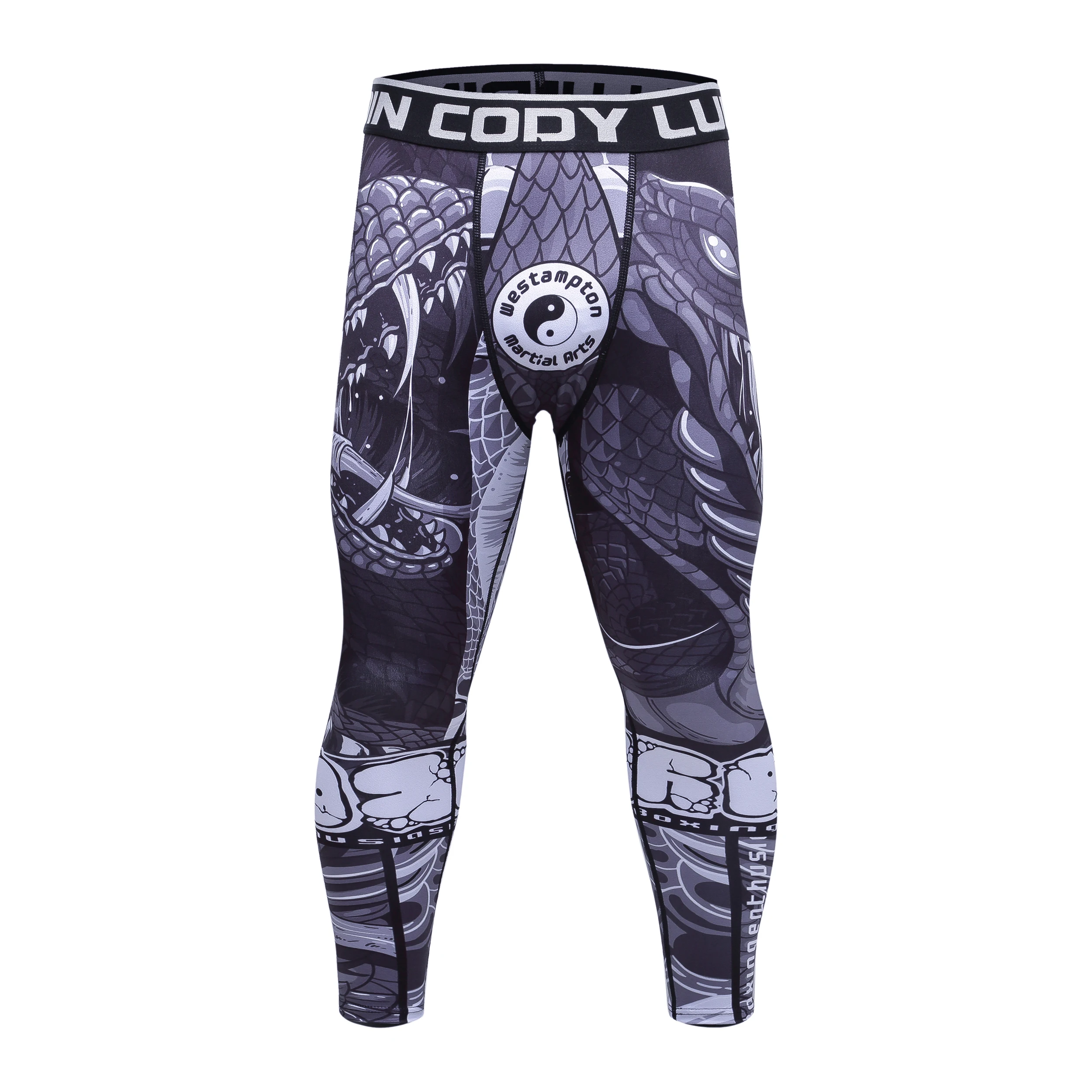 Men's BJJ Spats Leggings - Moisture Wicking Polyester - Image 22