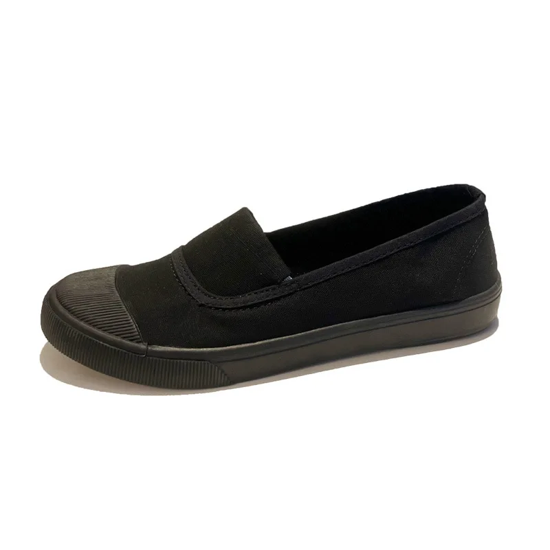 Women's Canvas Slip-On Loafer with EVA Insole – Korean Style Flat - Image 9