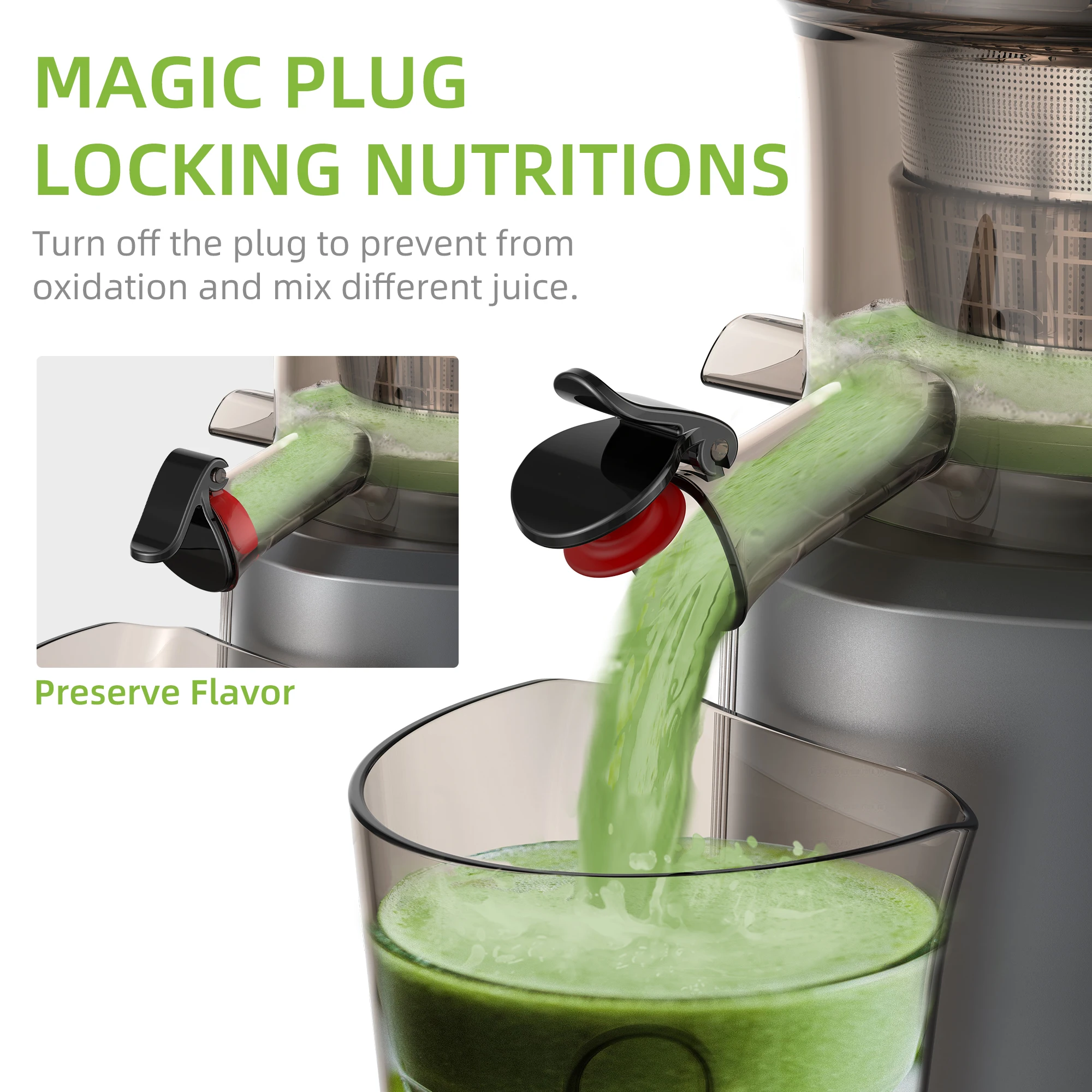 BioloMix 200W Cold Press Juicer with 78mm Feed Chute, Tritan BPA‑Free - Image 3