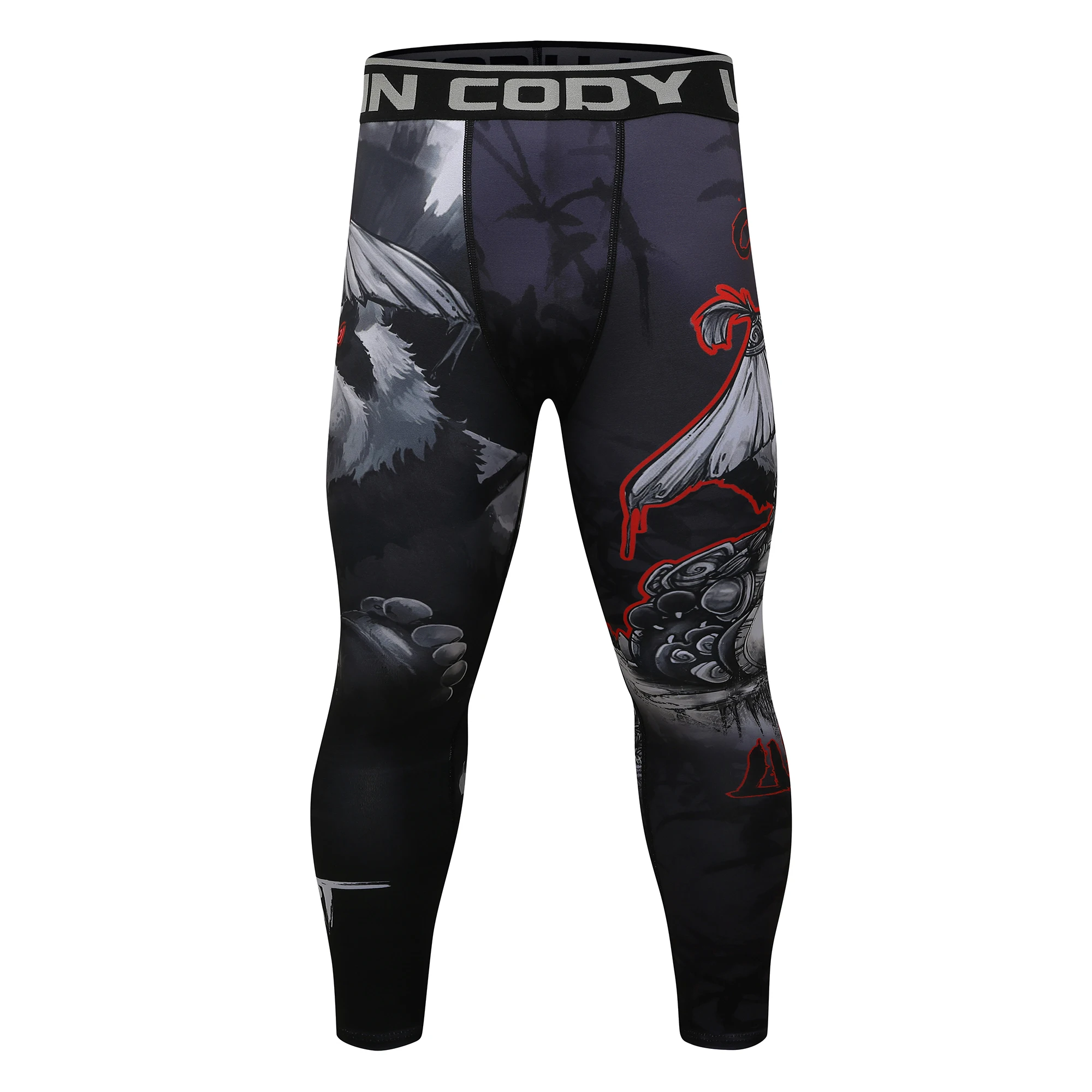 Men's BJJ Spats Leggings - Moisture Wicking Polyester - Image 4