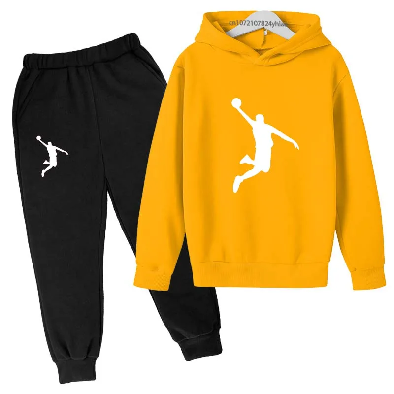 Kids Letter Print Hoodie & Pants Tracksuit Set - Image 6