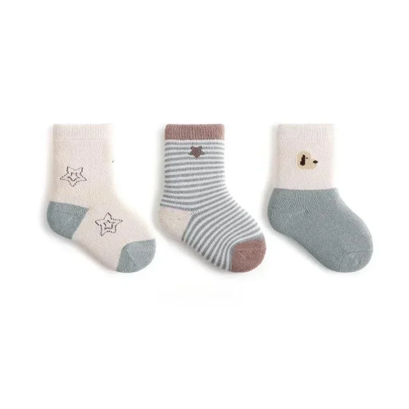 Warm Kids Mid Calf Socks 3 Pairs - Image 16