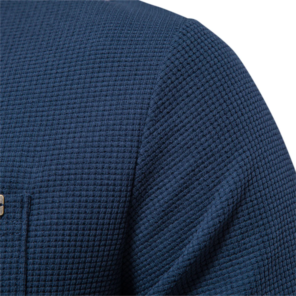 Men's Waffle Cotton Long Sleeve T-Shirt - Image 3