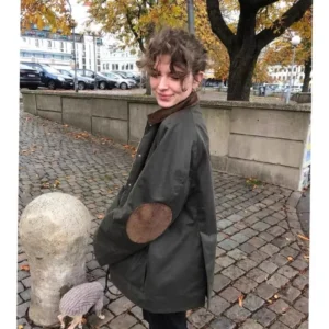 LUXURY Splicing Corduroy Workwear Jacket, Military Green Hunting Outfit, Retro Cotton Jacket, Women's Spring 2025