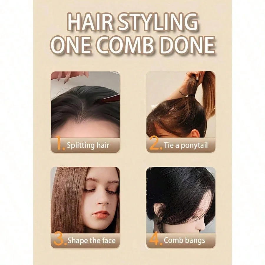 Professional Wood‑Handle Hair Brush with Stiff Bristles Fragrance‑Free - Image 2