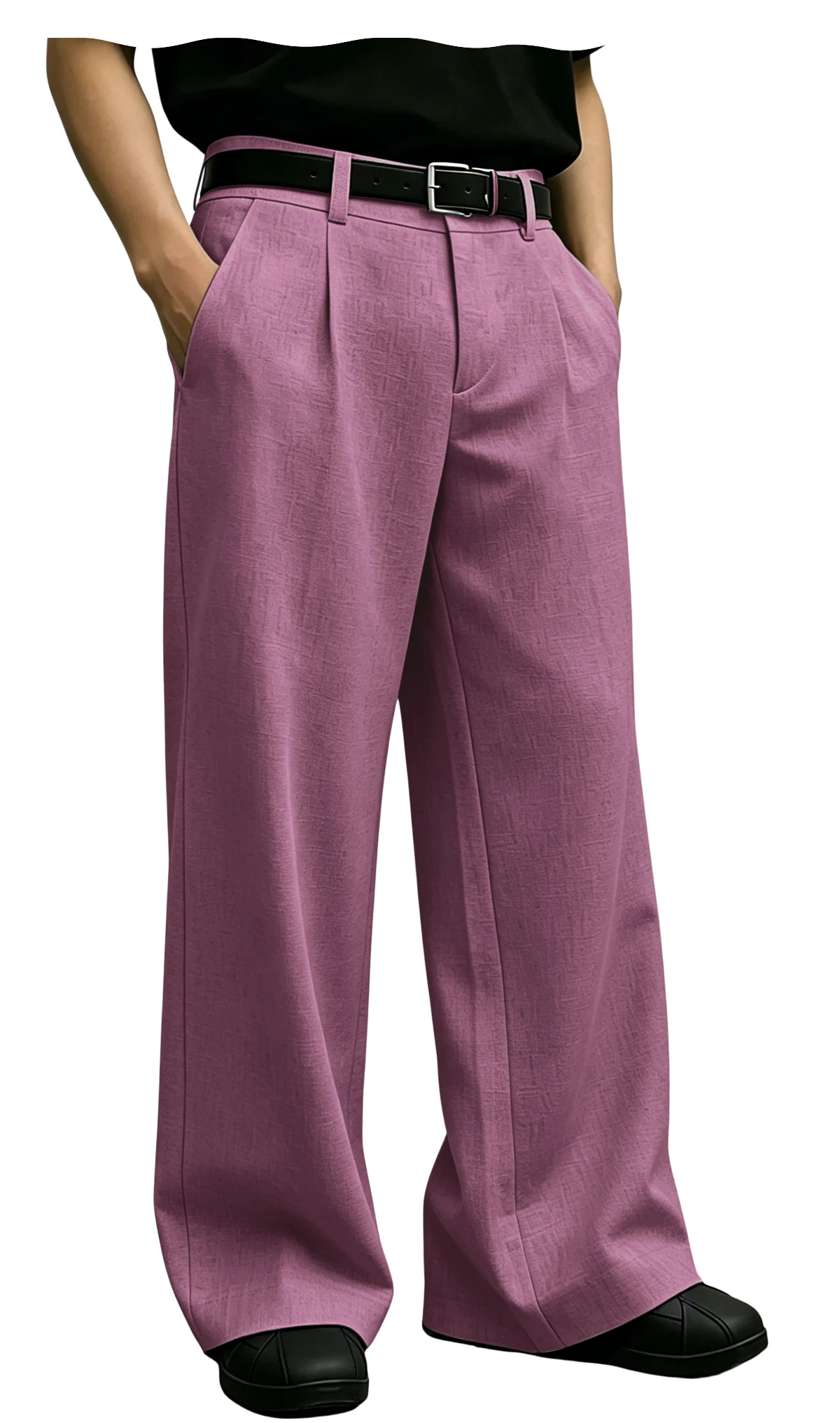 Men‘s Straight Leg Suit Pants With Elastic Waist Comfortable Breathable Wrinkle Resistant Lightweight Casual Trousers Summer - Image 22