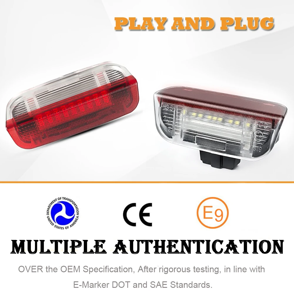 4PCS Front Rear LED Car Door Panel Courtesy Lights For Porsche Cayenne 958 Panamera Macan 718 Boxster Cayman 982 911 991 Series - Image 5