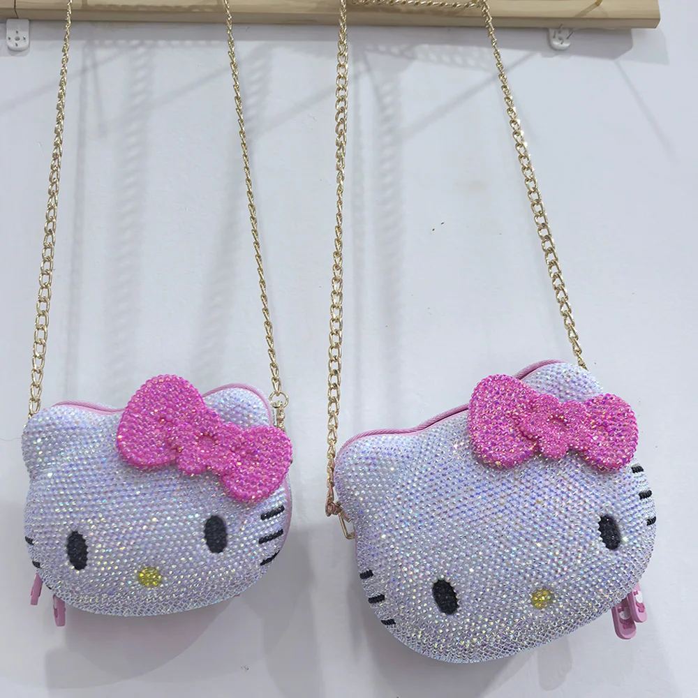 Cute Plastic Crossbody Backpack with Rhinestone Crystals – Girls 4-6 - Image 3