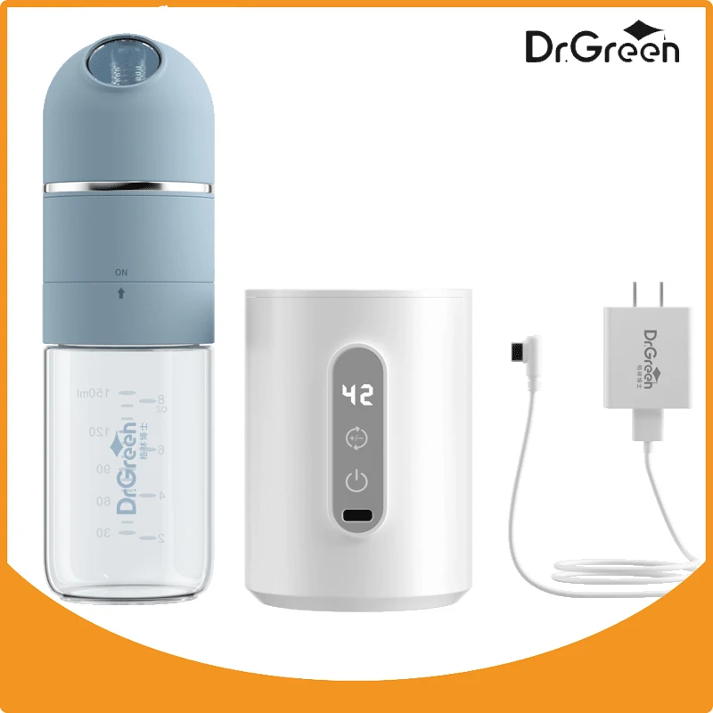 Dr.Green Glass Baby Bottle with Thermostatic Control - Image 2