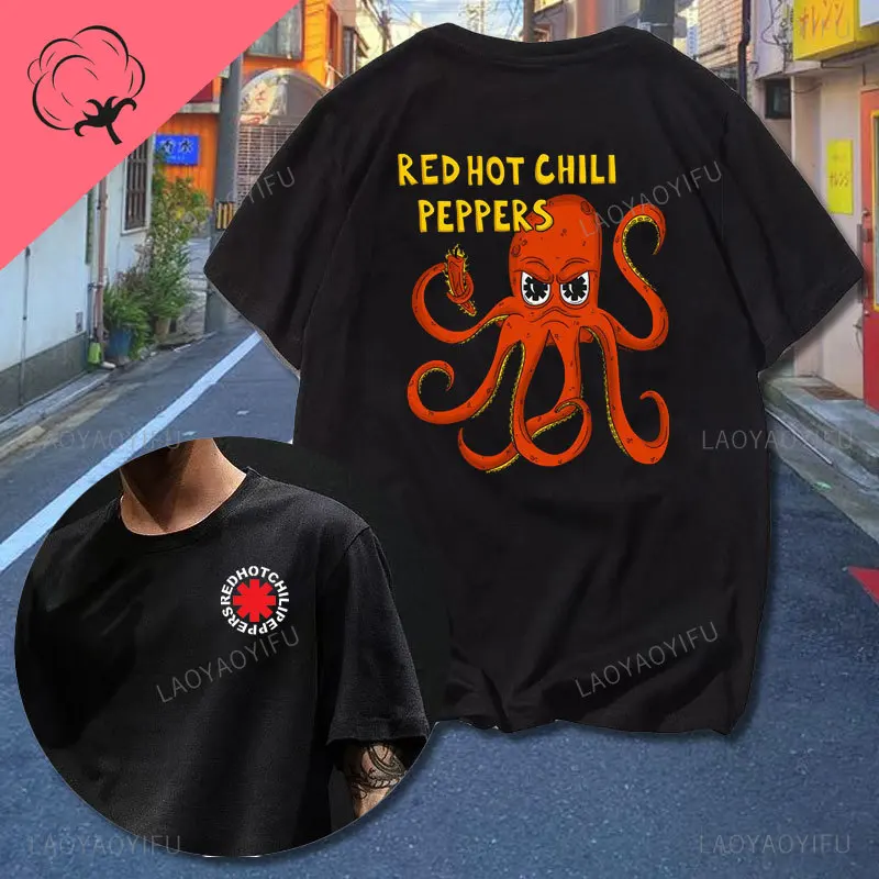 New Red Hot Chili 100%cotton T Shirt Amazing Tees Men Women Clothes Peppers Tour Double-sided Short Sleeve Casual Male T-shirt - Image 7