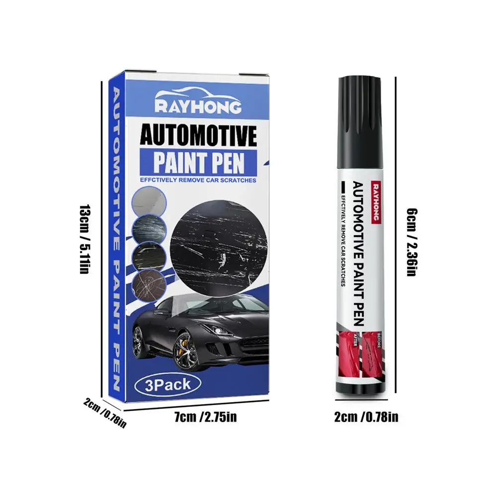 3pcs Portable Black, White Car Scratch Repair Pen Paint Care Coat Applicator Waterproof Auto Scratch Remover Paint - Image 7
