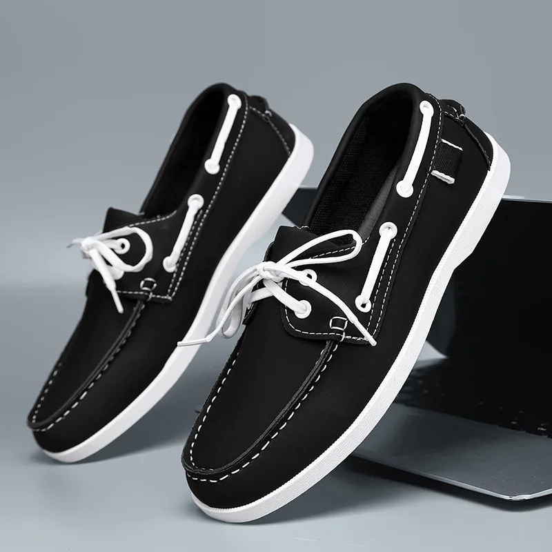 Men's PU Leather Lace‑Up Loafers – Non‑Slip Casual Shoes (Plus Size) - Image 7