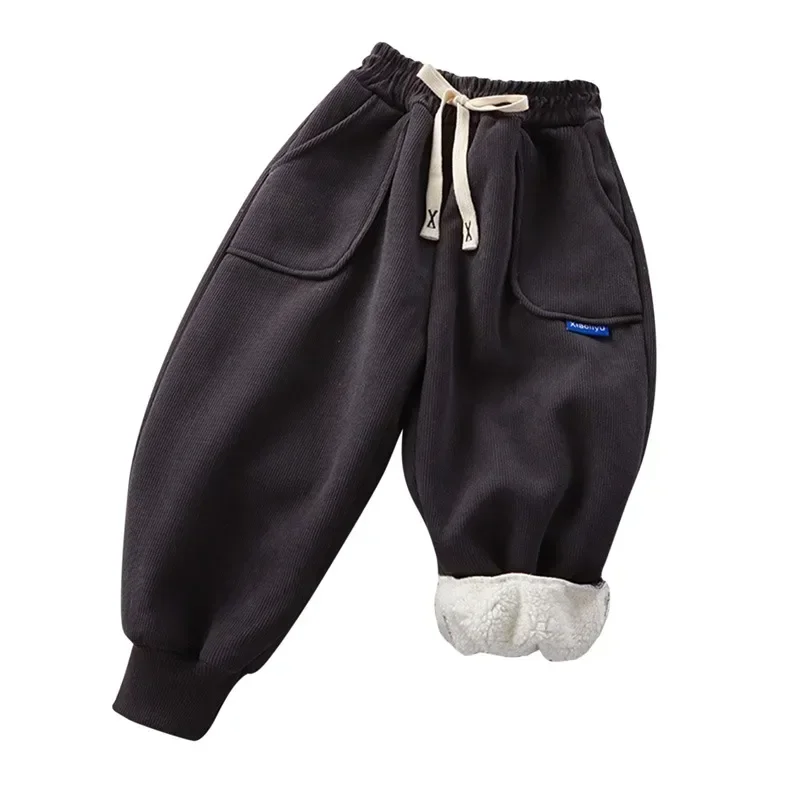 Kids Paded Pants Boys Girl Autumn Winter Plus Velvet Thick Warm Trousers Corduroy Outer Wear Sport Casual Pants Children Clothes - Image 7