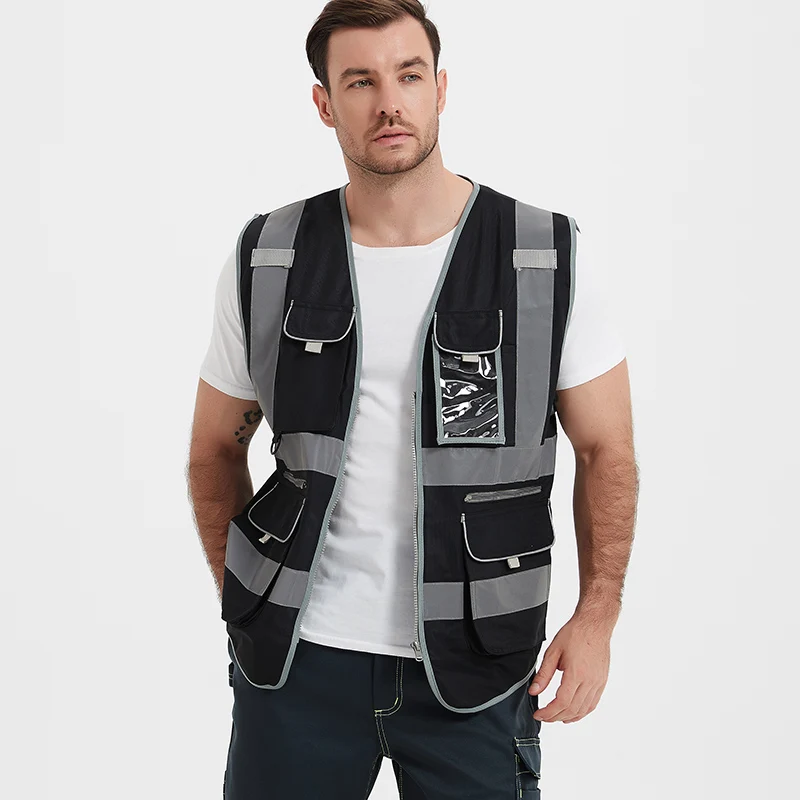 Men's Polyester Safari Vest with Multi Pockets - Image 5