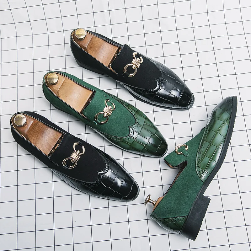 Men's PU Slip-On Dress Shoes with Rubber Outsole, Pointed Toe - Image 2