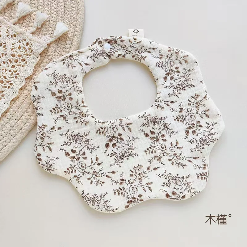 Cotton Muslin Newborn Bib – Cute Animal Cartoon, Soft Breathable
