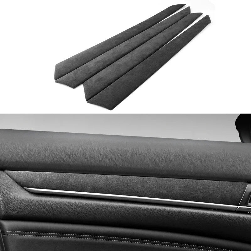 For Honda Accord 2018-2022 Alcantara Car Interior Strips, Center Trim, Gear Knob, Shifter Panel, Window Lift, Armrest Box Lid - Image 11