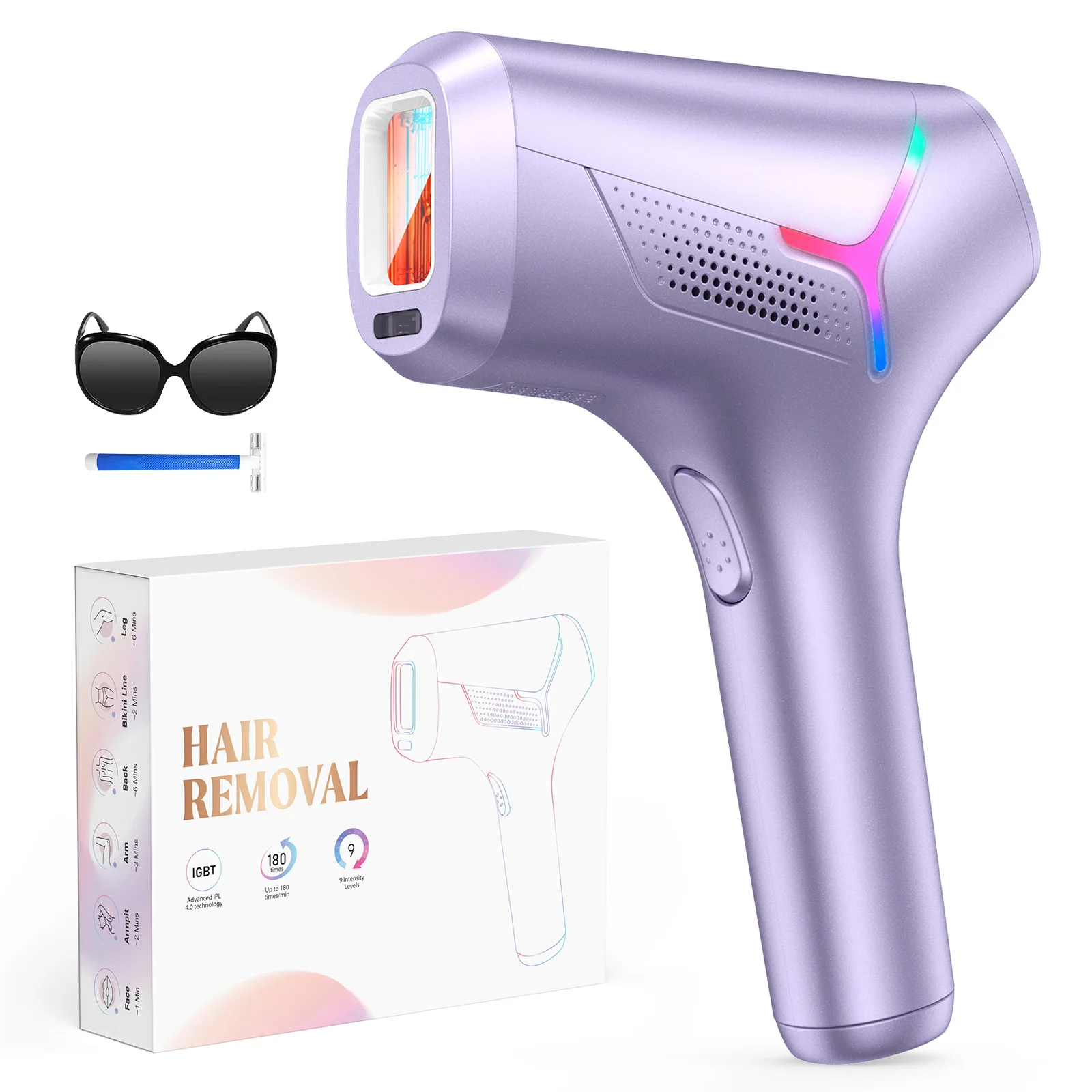 990,000‑Flash IPL Hair Removal Device, 9 Energy Levels, 5.2 cm² Window - Image 11