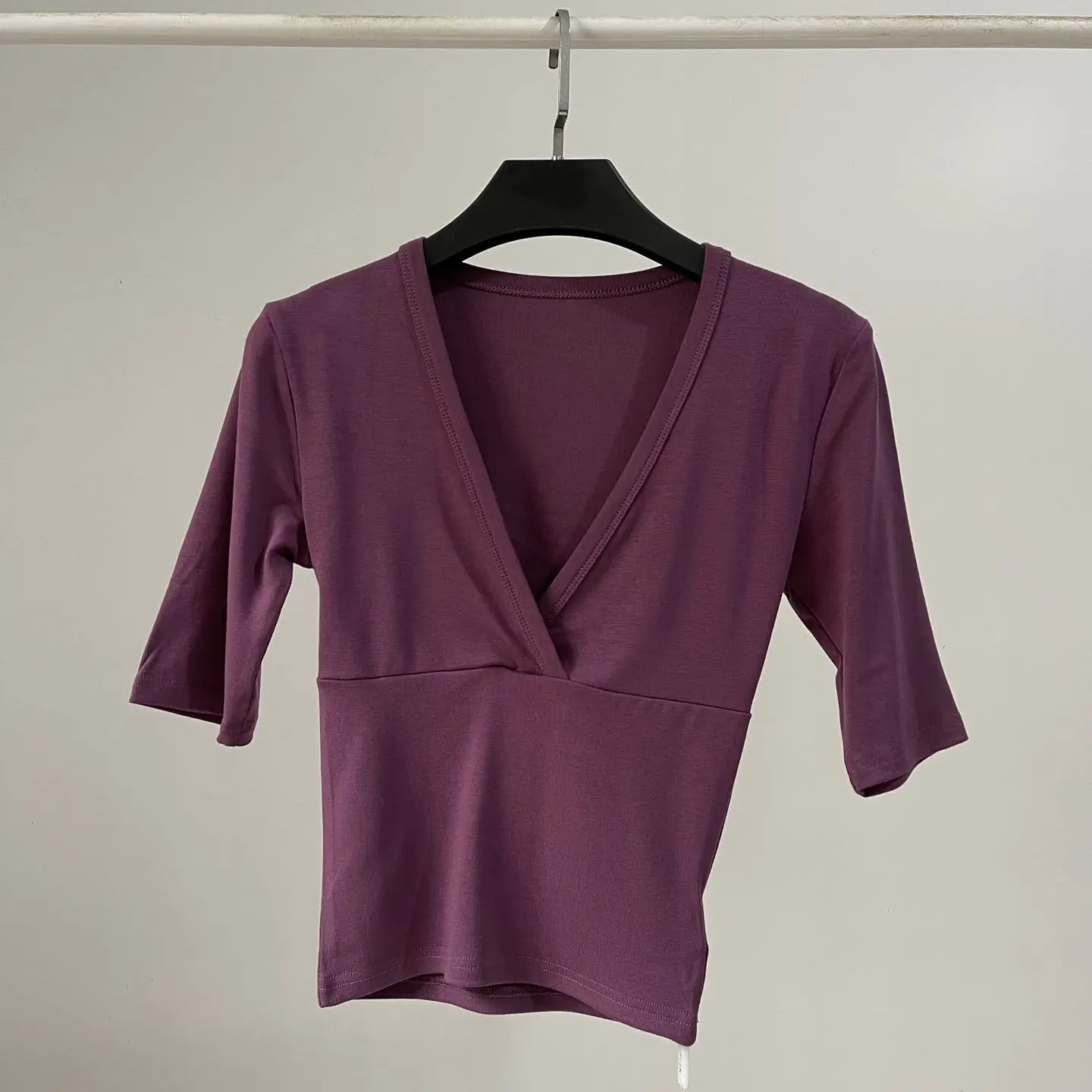 Women's V-Neck Cotton Crop Tee - view 12