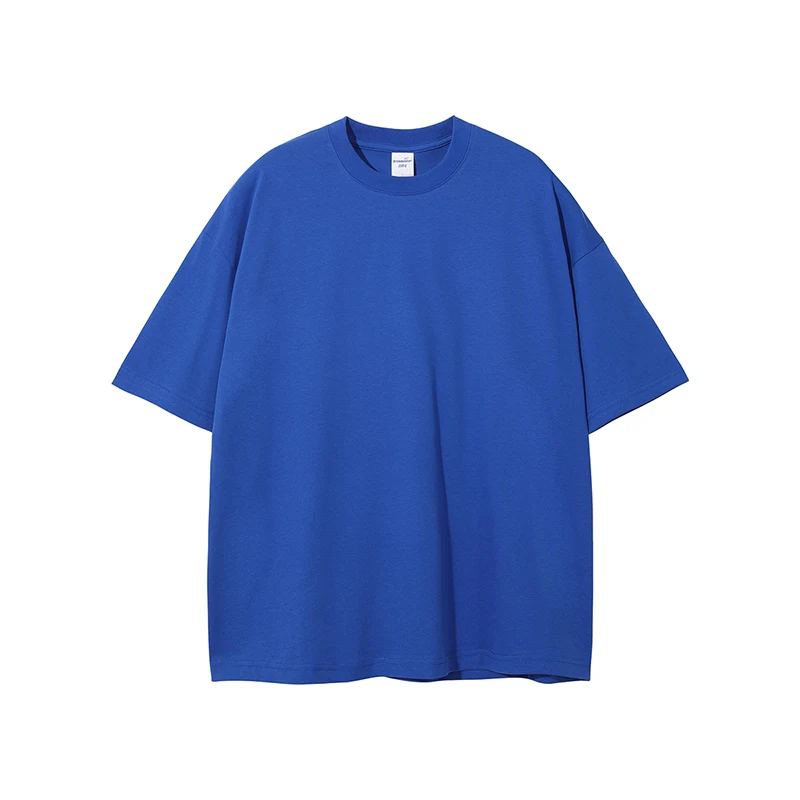 "Unisex Heavyweight Round Neck T Shirt 220GSM 100% Cotton Streetwear Basic Tees Oversize Fit Bulk Wholesale" Men's and women's - Image 5