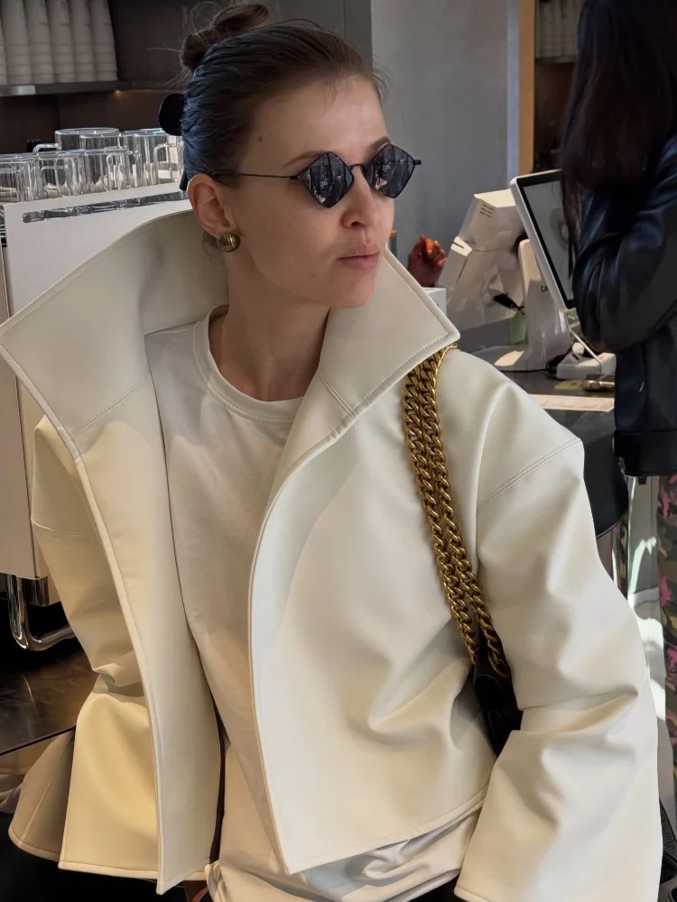 Women's Oversized Cropped Zip Jacket
