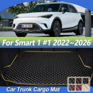 Leather Car Trunk Mat For Smart 1 #1 2022~2026 2023 2024 2025 Anti-dirty Storage Pad Cushion Boot Liner Carpet Auto Accessories