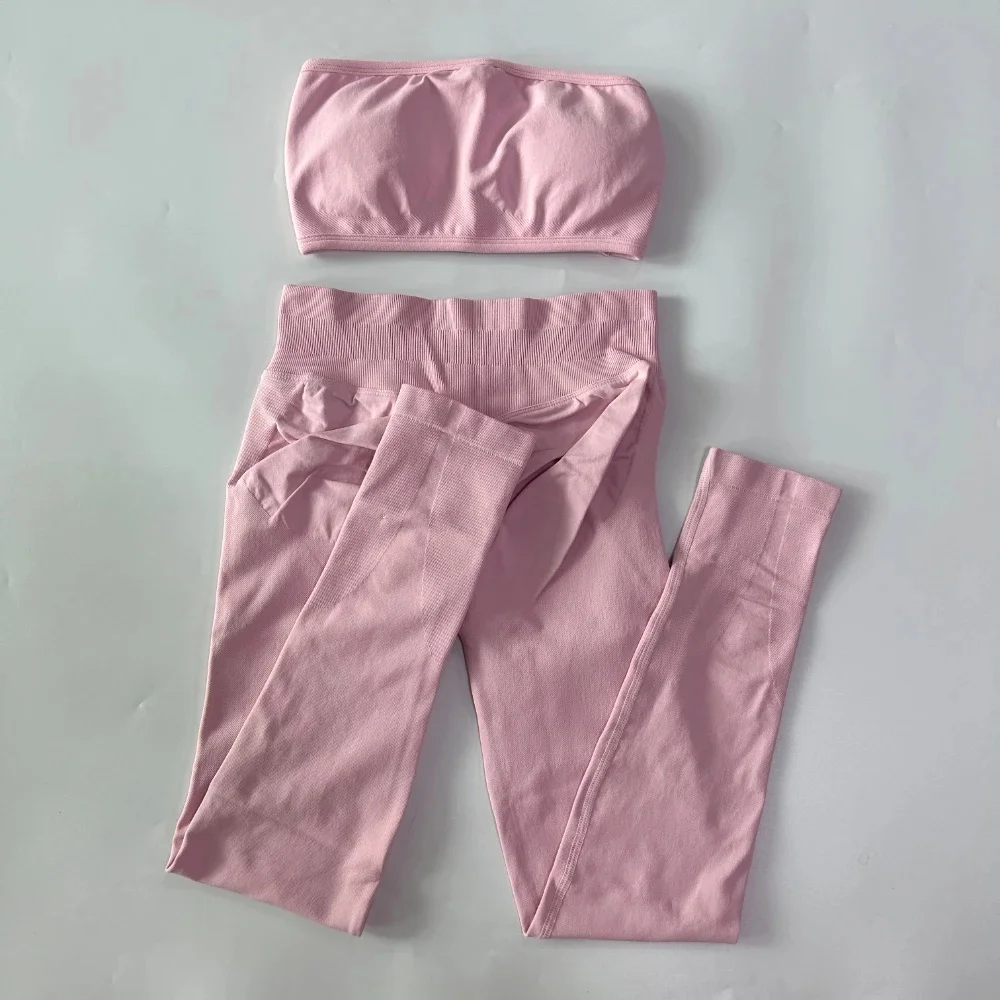 Women's Backless Sports Bra and Shorts Set - view 24