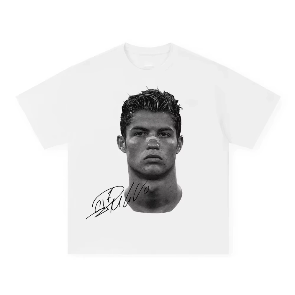 Cotton Short-Sleeved T-Shirt with Vintage Print - Image 2