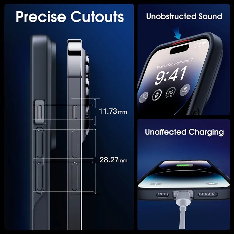 Translucent MagSafe Shockproof iPhone Case – PC+TPU (13‑17 Pro Max) - Image 4