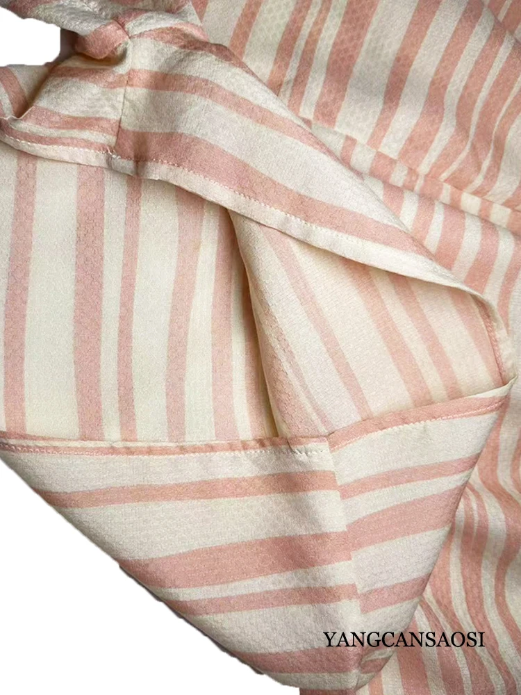 Women's Silk Cotton Striped Shorts - view 4