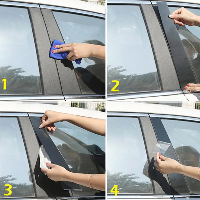 6Pcs Car Window Door Trim Cover Stickers For Mitsubishi Pajero Sport Montero 2015-2022 Pillar Posts Auto Accessories - Image 6
