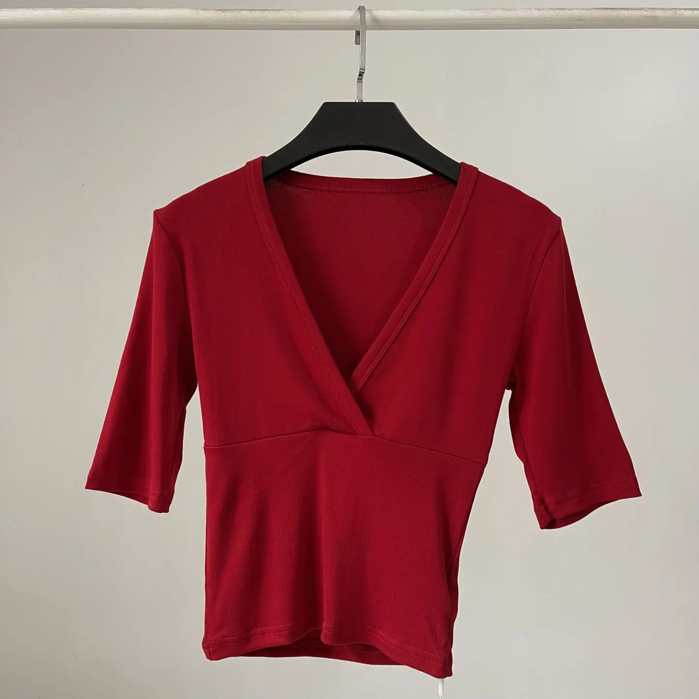 Women's V-Neck Cotton Crop Tee - view 13